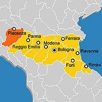 Piacenza province map