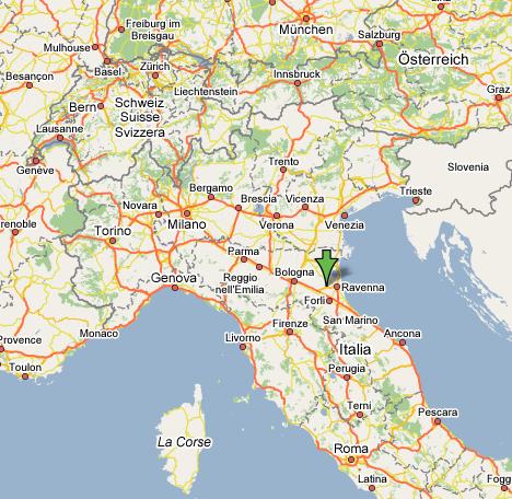 Ravenna italy map