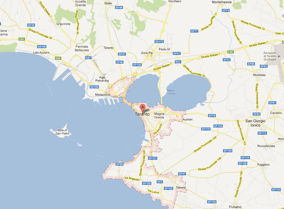 map of Taranto