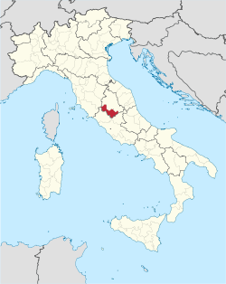 Terni in Italy map