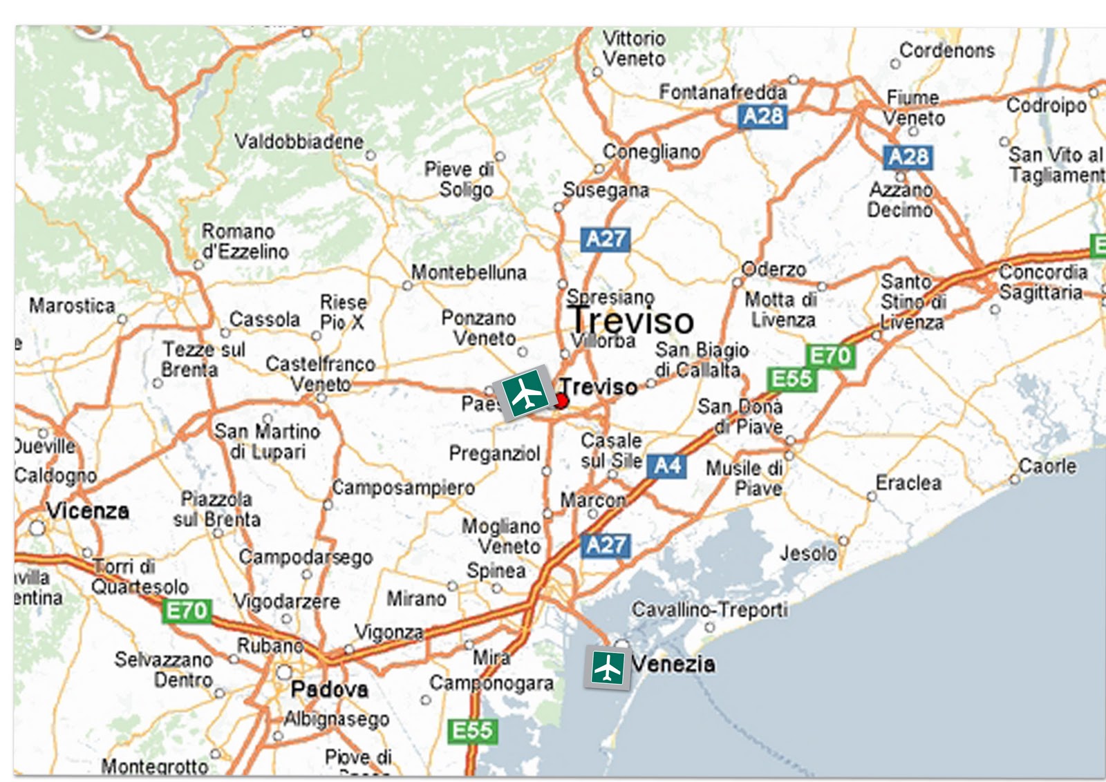Treviso road map