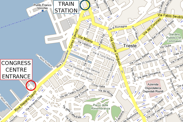 Trieste street map