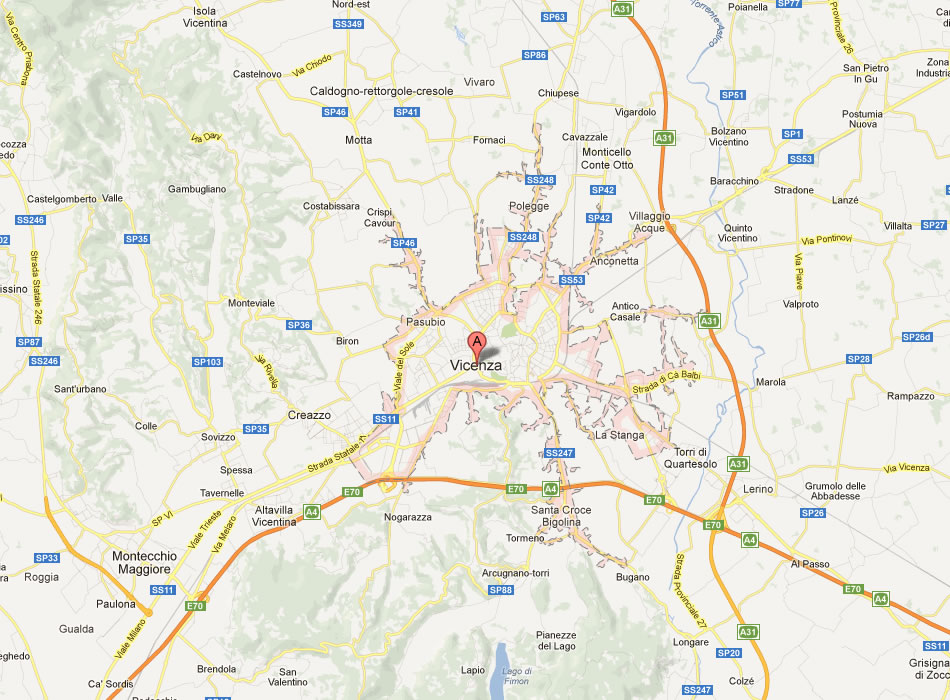 map of Vicenza