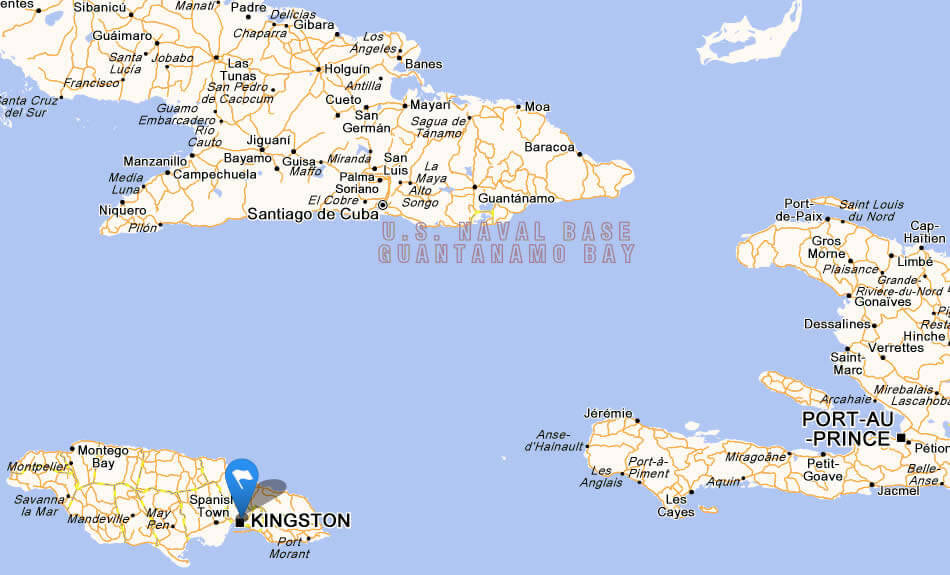 map jamaica