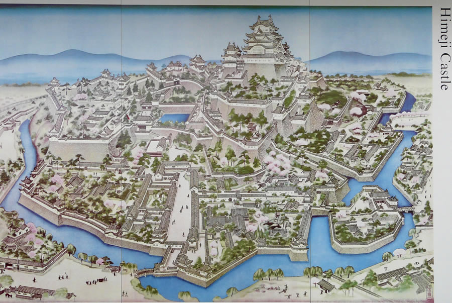Himeji castle map