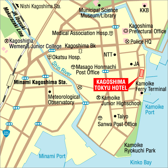 Kagoshima center map