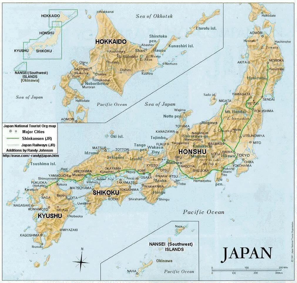 Japan Map And Japan Satellite Image