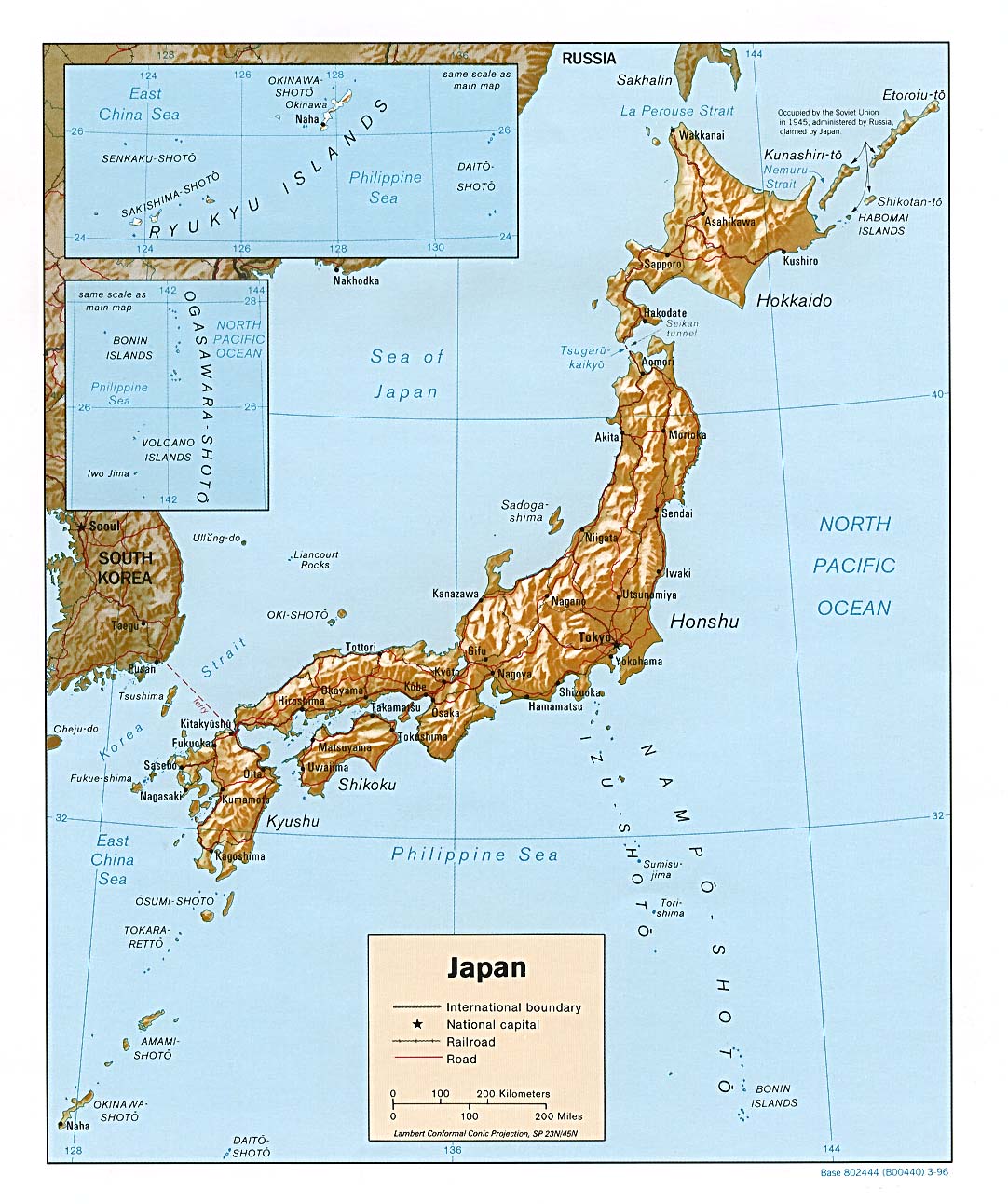 japan relief map