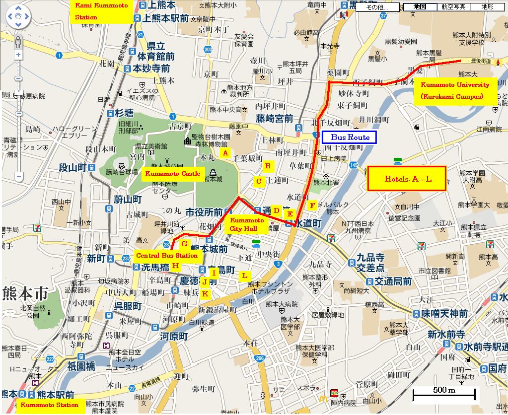 Kurashiki city center map