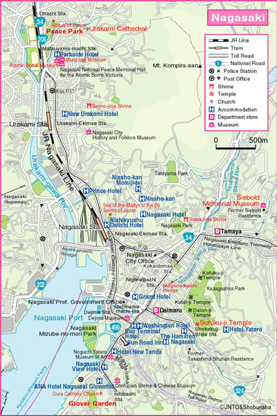 Nagasaki city map