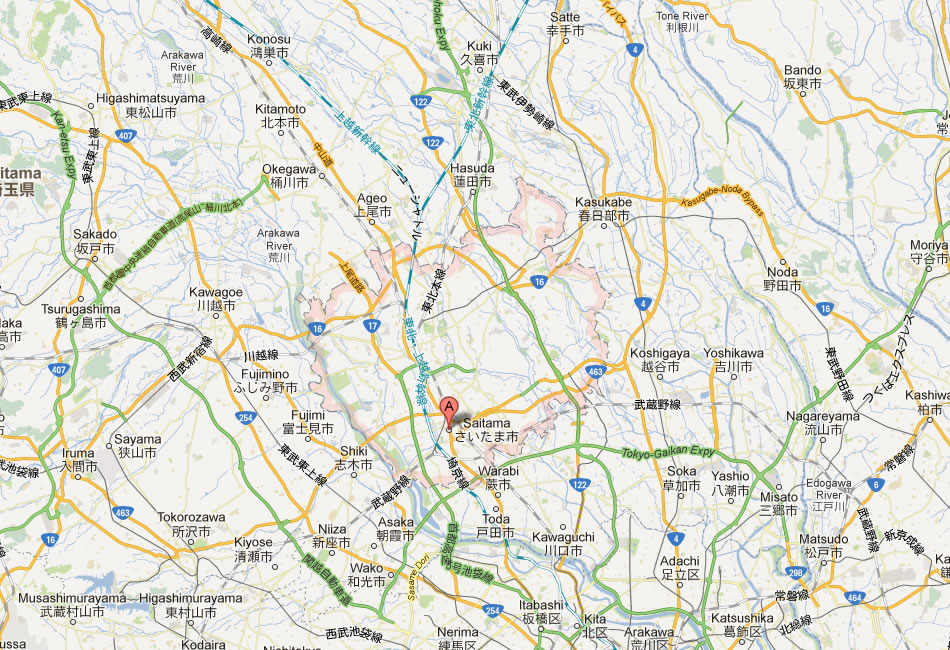 map of Saitama