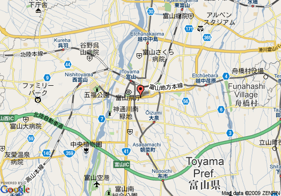 Toyama city map