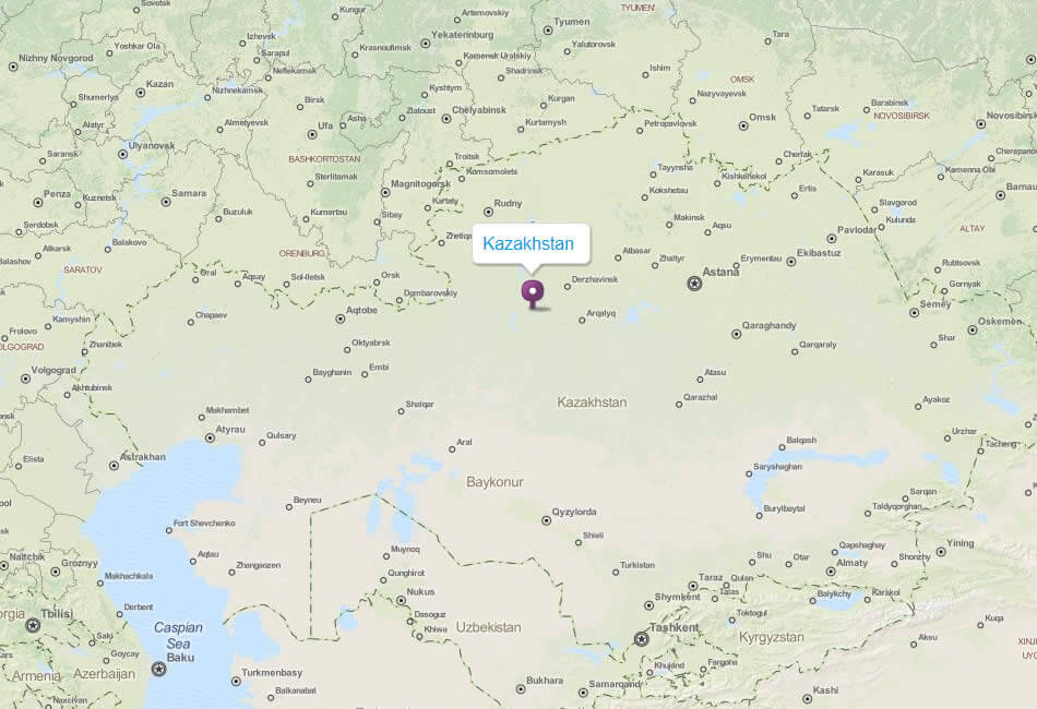 map kazakhstan