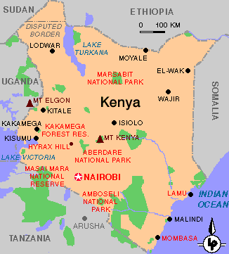 Kenya Map and Kenya Satellite Images