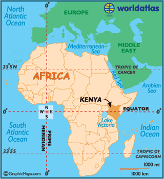 kenya map africa