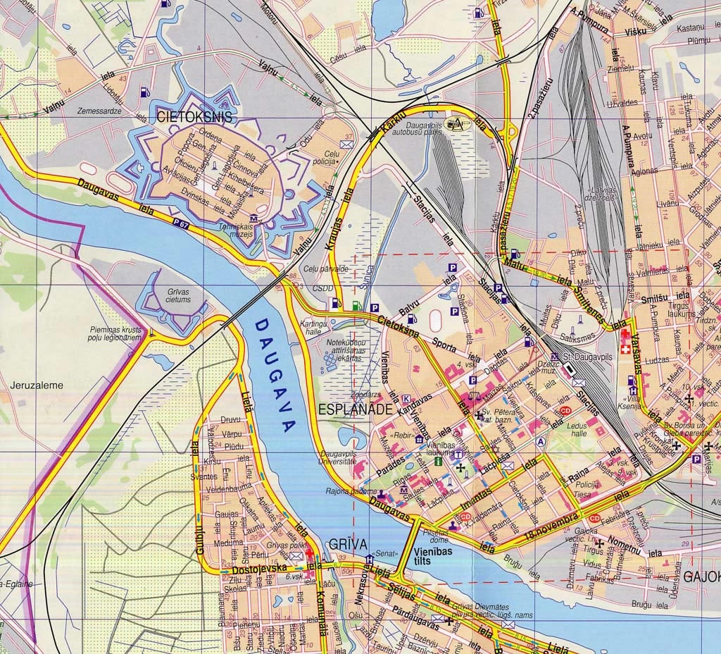 Daugavpils center map