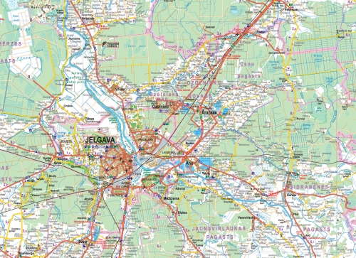 Jelgava area map