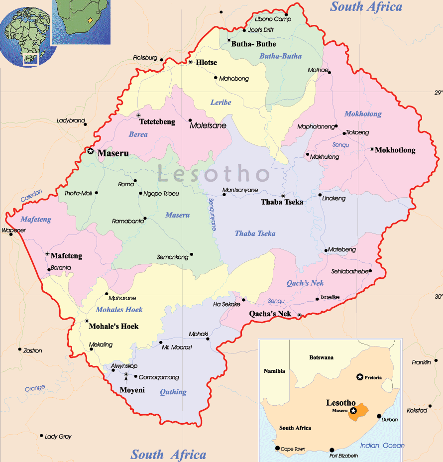 leshoto map