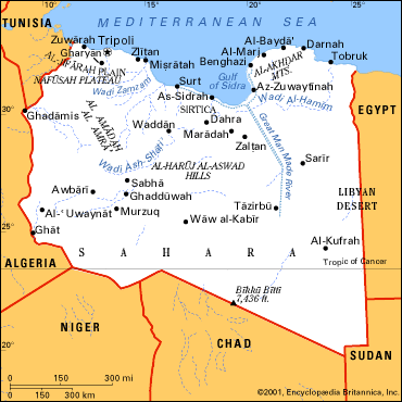 libya city maps