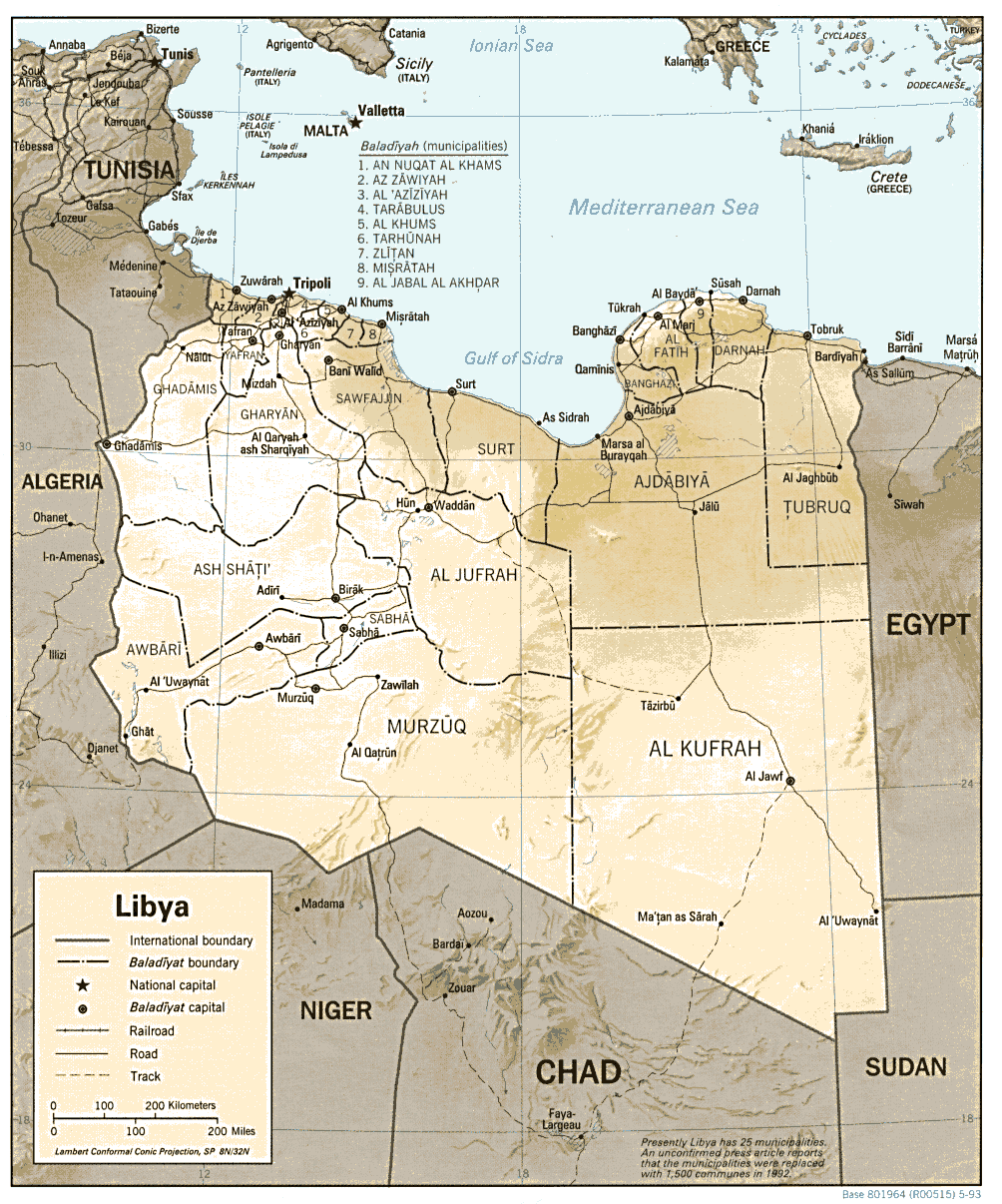 libya map