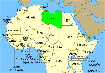 libya map africa
