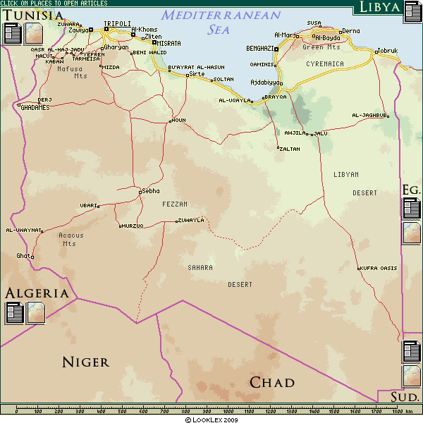 libya map physical
