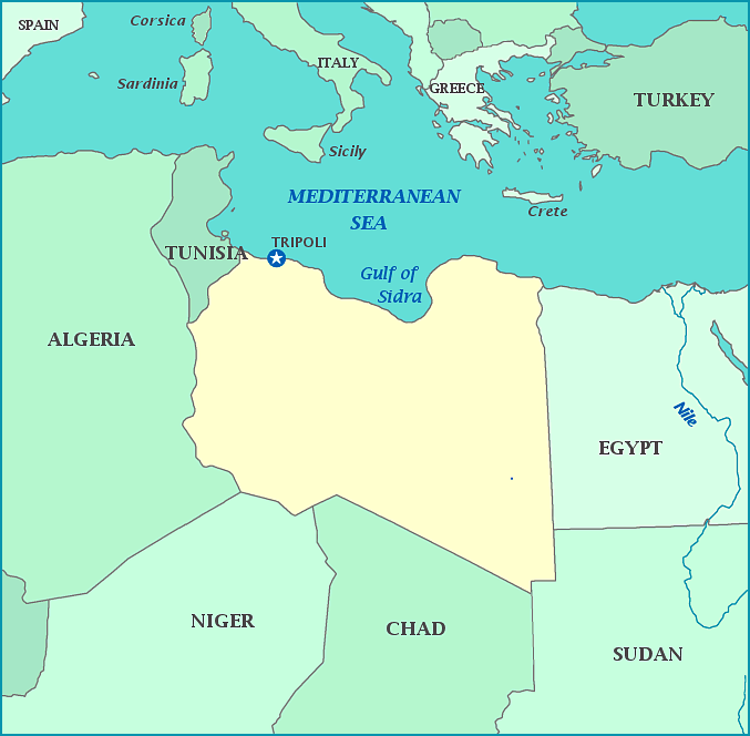 map of libya tripoli