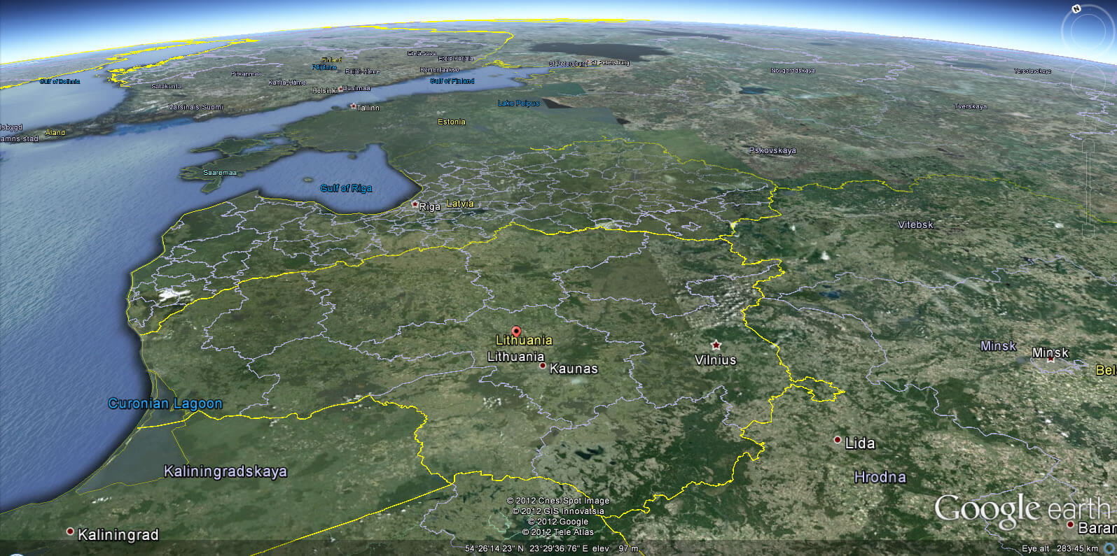 Lithuania Map and Lithuania Satellite Images