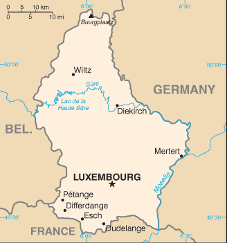 Luxembourg Germany Map