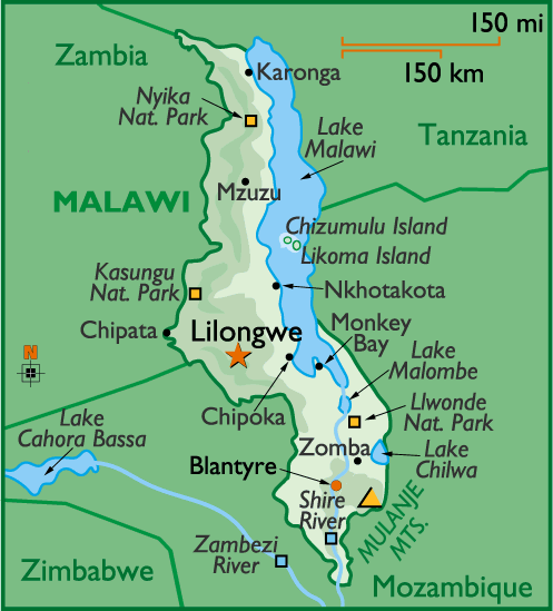 malawi maps