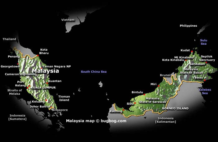 map of malaysia