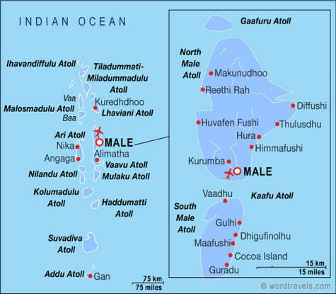 maldives map indian ocean