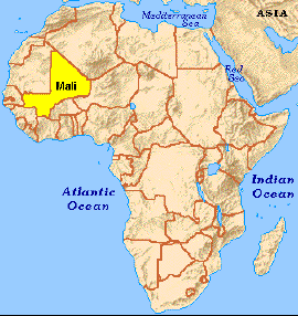 mali locaition map africa
