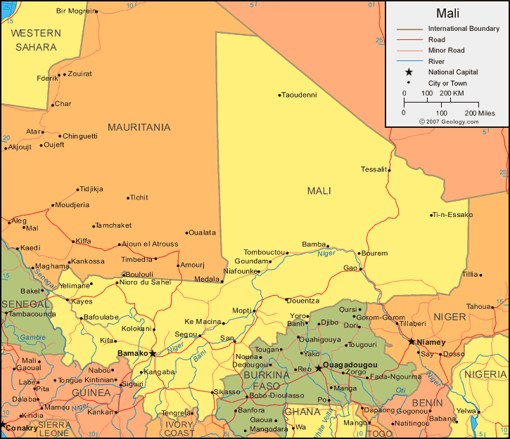 MAP OF MALI