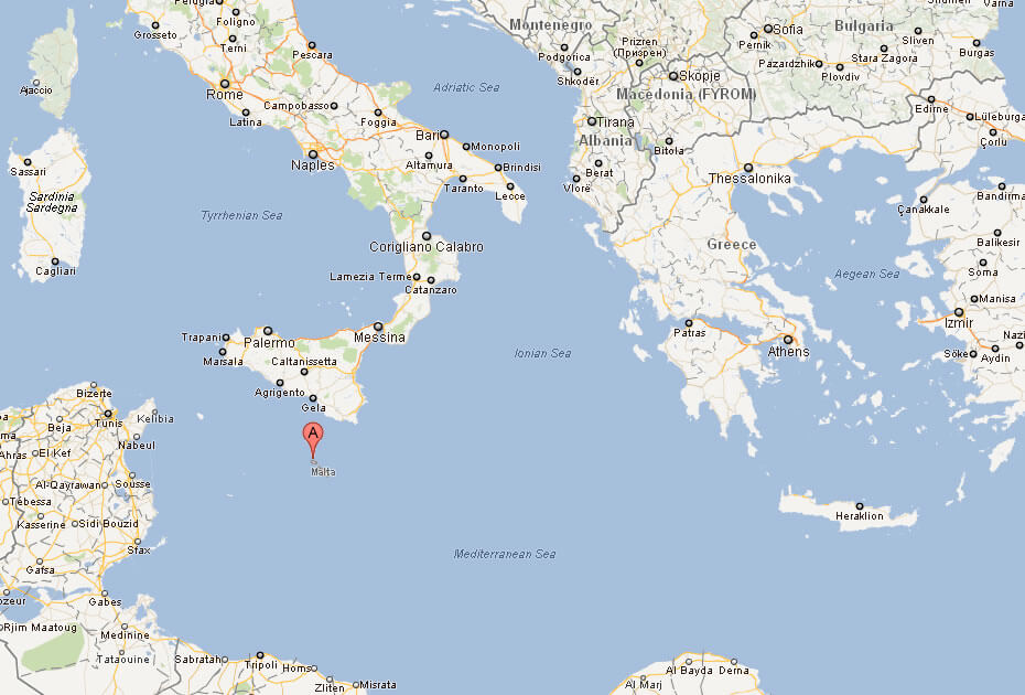 Europe Countries Map Malta Europe Countries Map Malta