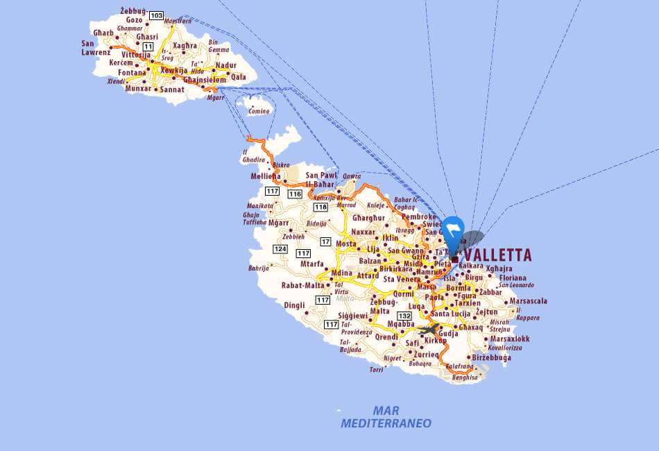 Malta Map And Malta Satellite Images