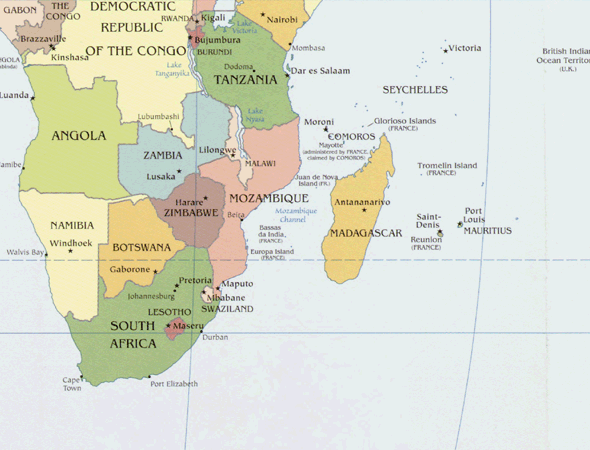 mayotte map africa
