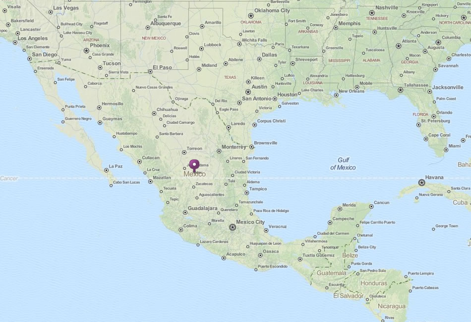 map of mexico