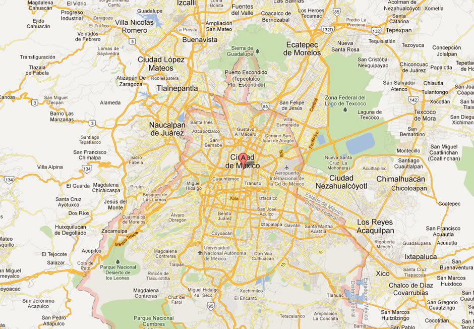 map of mexico city