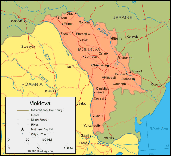 political map of moldova
