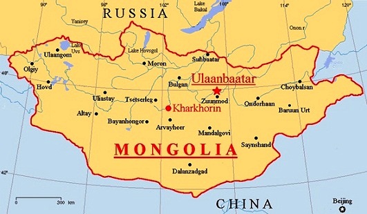 Mongolia Map Cities