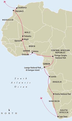 casablanca map africa