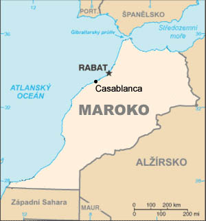 casablanca map morocco