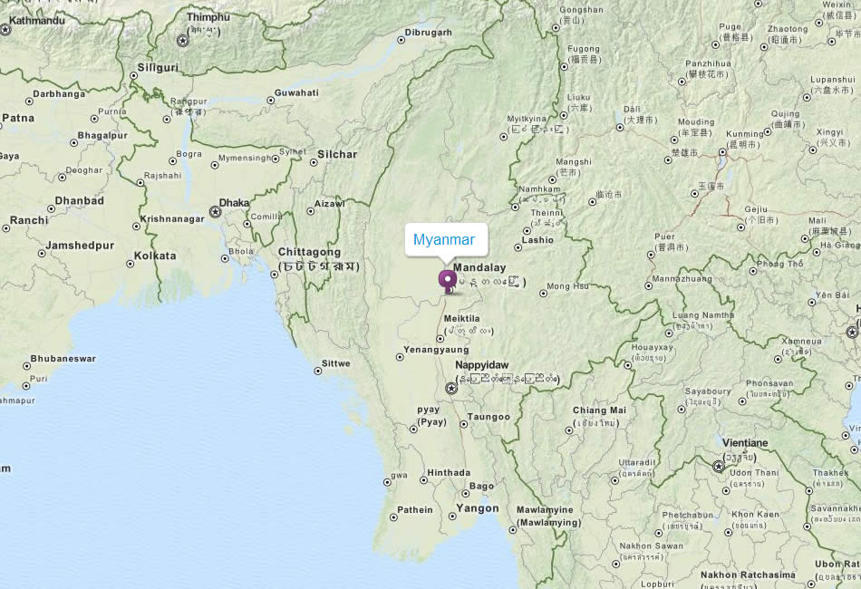 map myanmar