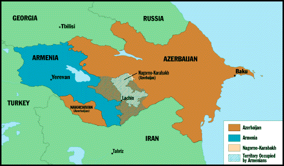 neighbors map of nagorno karabakh