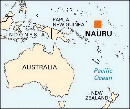 nauru australia map