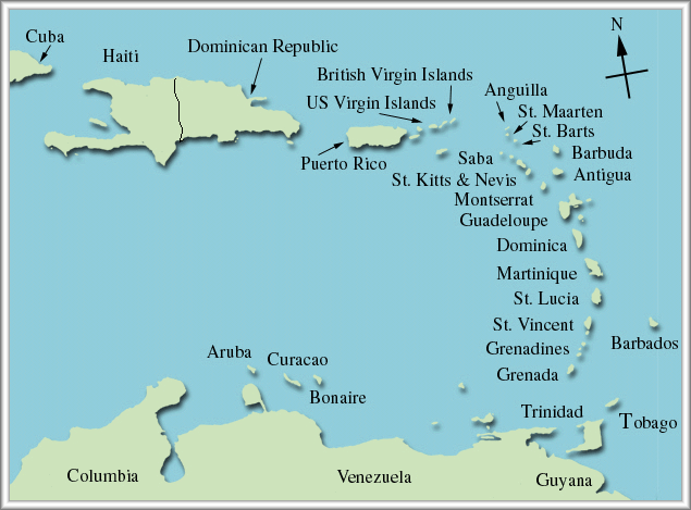 Netherlands Antilles Map - Netherlands Antilles