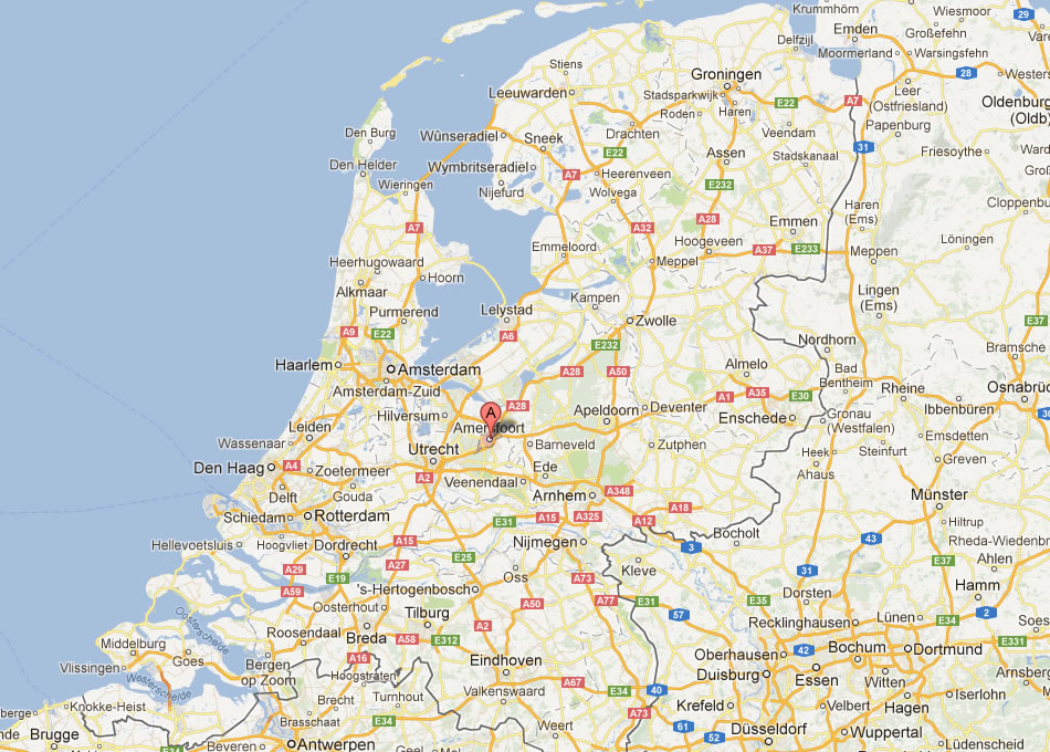 map of Amersfoort Netherlands