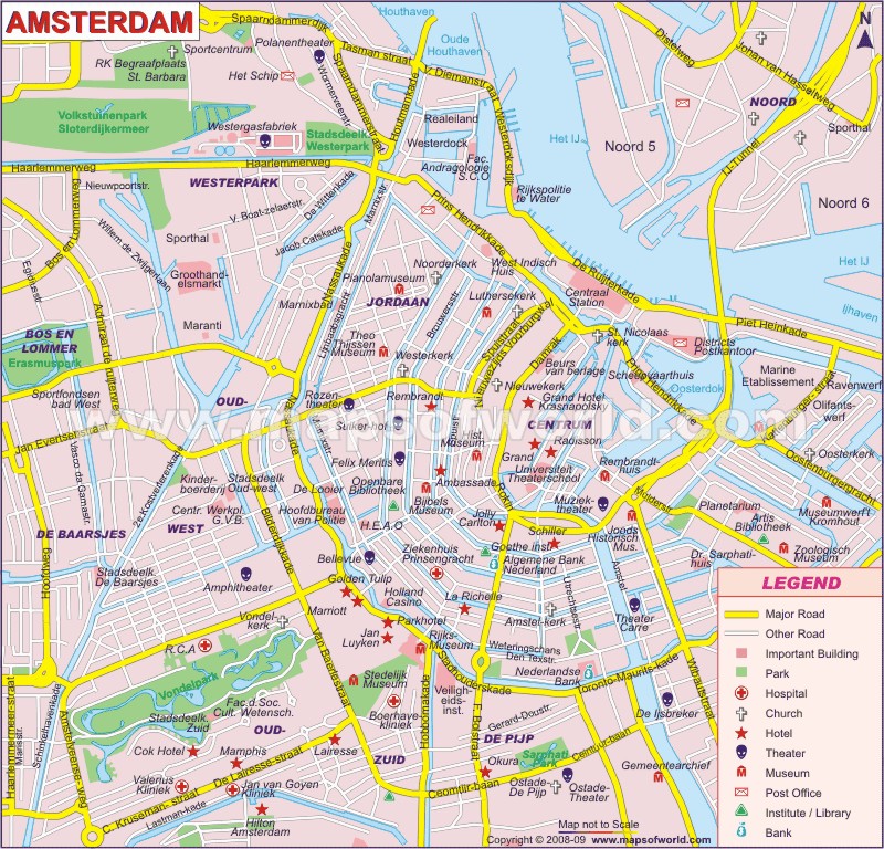Amsterdam tourist map