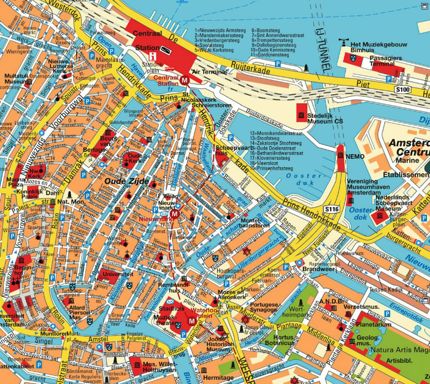 Amsterdam downtown map